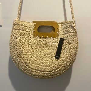 Rattan beige bag